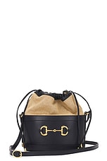 FWRD Renew Gucci Horsebit Leather Shoulder Bag in Black, view 1, click to view large image.