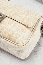 FWRD Renew Fendi Zucca Mama Baguette Shoulder Bag in Beige, view 6, click to view large image.