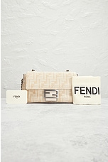 FWRD Renew Fendi Zucca Mama Baguette Shoulder Bag in Beige, view 8, click to view large image.
