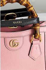 FWRD Renew Gucci Diana Bamboo 2 Way Handbag in Pink, view 5, click to view large image.