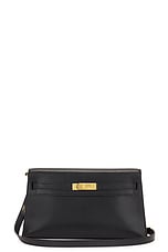 FWRD Renew Hermes Chevre B Stamp Kelly Handbag in Black, view 1, click to view large image.