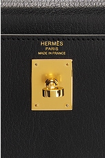 FWRD Renew Hermes Chevre B Stamp Kelly Handbag in Black, view 5, click to view large image.