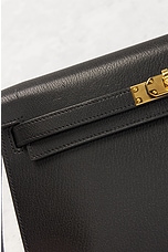FWRD Renew Hermes Chevre B Stamp Kelly Handbag in Black, view 7, click to view large image.