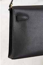 FWRD Renew Hermes Chevre B Stamp Kelly Handbag in Black, view 8, click to view large image.