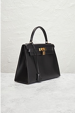 FWRD Renew Hermes Kelly 28 Handbag in Black, view 4, click to view large image.