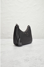 FWRD Renew Prada Reedition Shoulder Bag in Black, view 4, click to view large image.