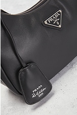 FWRD Renew Prada Reedition Shoulder Bag in Black, view 5, click to view large image.