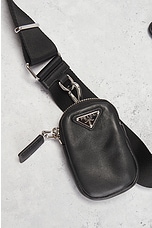 FWRD Renew Prada Reedition Shoulder Bag in Black, view 6, click to view large image.