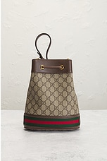 FWRD Renew Gucci GG Supreme Ophidia 2 Way Handbag in Brown, view 3, click to view large image.