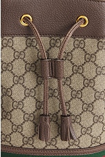 FWRD Renew Gucci GG Supreme Ophidia 2 Way Handbag in Brown, view 6, click to view large image.