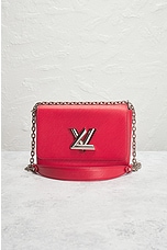 FWRD Renew Louis Vuitton Twist Shoulder Bag in Red, view 2, click to view large image.