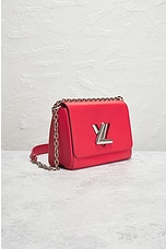 FWRD Renew Louis Vuitton Twist Shoulder Bag in Red, view 4, click to view large image.