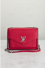 FWRD Renew Louis Vuitton BB Leather Shoulder Bag in Red, view 2, click to view large image.