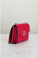 FWRD Renew Louis Vuitton BB Leather Shoulder Bag in Red, view 4, click to view large image.