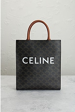 FWRD Renew Celine Vertical Cabas Tote Bag in Brown, view 2, click to view large image.