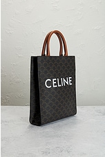 FWRD Renew Celine Vertical Cabas Tote Bag in Brown, view 4, click to view large image.