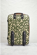 FWRD Renew Louis Vuitton Camouflage Carry Luggage in Green, view 3, click to view large image.