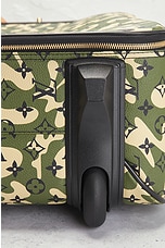 FWRD Renew Louis Vuitton Camouflage Carry Luggage in Green, view 8, click to view large image.