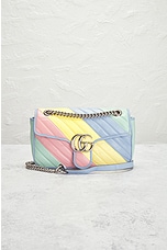 FWRD Renew Gucci GG Marmont Shoulder Bag in Multi, view 2, click to view large image.