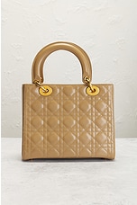 FWRD Renew Dior Lady Cannage Handbag in Brown, view 3, click to view large image.