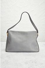 FWRD Renew Fendi Mama Leather Baguette Shoulder Bag in Grey, view 3, click to view large image.