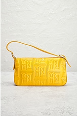 FWRD Renew Fendi Baguette Shoulder Bag in Yellow, view 3, click to view large image.