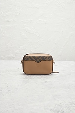 FWRD Renew Fendi Zucca Shoulder Bag in Brown, view 3, click to view large image.