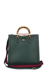 FWRD Renew Gucci Diana Handbag in Black, view 1, click to view large image.