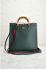 FWRD Renew Gucci Diana Handbag in Black, view 2, click to view large image.