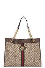 FWRD Renew Gucci GG Supreme Ophidia Chain Tote Bag in Beige, view 1, click to view large image.