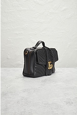 FWRD Renew Gucci GG Marmont 2 Way Shoulder Bag in Black, view 4, click to view large image.