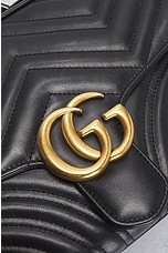 FWRD Renew Gucci GG Marmont 2 Way Shoulder Bag in Black, view 5, click to view large image.
