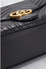 FWRD Renew Gucci GG Marmont 2 Way Shoulder Bag in Black, view 7, click to view large image.