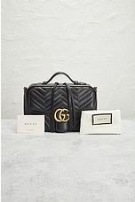 FWRD Renew Gucci GG Marmont 2 Way Shoulder Bag in Black, view 9, click to view large image.