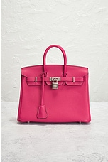 FWRD Renew Hermes Taurillon Novillo Birkin 25 Handbag in Pink, view 2, click to view large image.