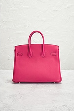 FWRD Renew Hermes Taurillon Novillo Birkin 25 Handbag in Pink, view 3, click to view large image.