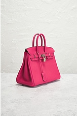 FWRD Renew Hermes Taurillon Novillo Birkin 25 Handbag in Pink, view 4, click to view large image.