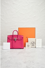 FWRD Renew Hermes Taurillon Novillo Birkin 25 Handbag in Pink, view 7, click to view large image.