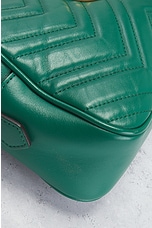 FWRD Renew Gucci GG Marmont Quilted Leather Shoulder Bag in Green, view 7, click to view large image.
