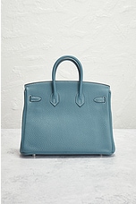 FWRD Renew Hermes Togo R Stamp Birkin 25 Handbag in Blue Jean, view 3, click to view large image.