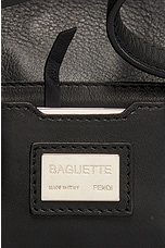 FWRD Renew Fendi Crystal Rhinestone Baguette Shoulder Bag in Black, view 5, click to view large image.