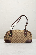 FWRD Renew Gucci GG Canvas Shoulder Bag in Beige, view 2, click to view large image.
