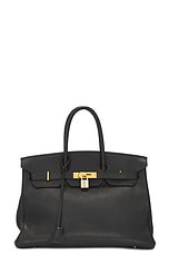 FWRD Renew Hermes Togo Birkin 35 Handbag in Black, view 1, click to view large image.
