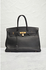 FWRD Renew Hermes Togo Birkin 35 Handbag in Black, view 2, click to view large image.