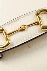 FWRD Renew Gucci Horsebit Calfskin Leather Shoulder Bag in Beige, view 6, click to view large image.