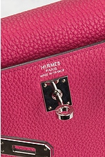 FWRD Renew Hermes Togo U Stamp Kelly 25 Handbag in Rose Mexico, view 6, click to view large image.