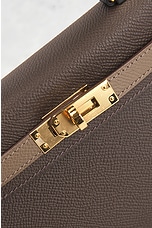 FWRD Renew Hermes Epsom B Stamp Mini Kelly Handbag in Etoupe, view 5, click to view large image.