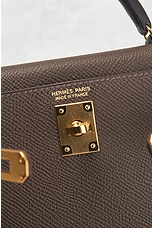 FWRD Renew Hermes Epsom B Stamp Mini Kelly Handbag in Etoupe, view 6, click to view large image.
