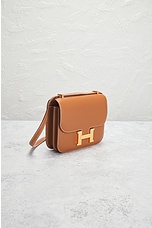FWRD Renew Hermes Epsom B Stamp Constance Shoulder Bag in Gold, view 4, click to view large image.
