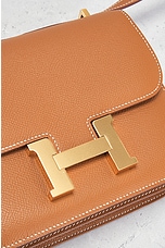 FWRD Renew Hermes Epsom B Stamp Constance Shoulder Bag in Gold, view 5, click to view large image.